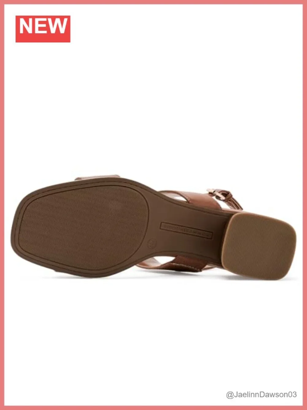 Heeled Sandals Block Heel PU Slingback Adjustable